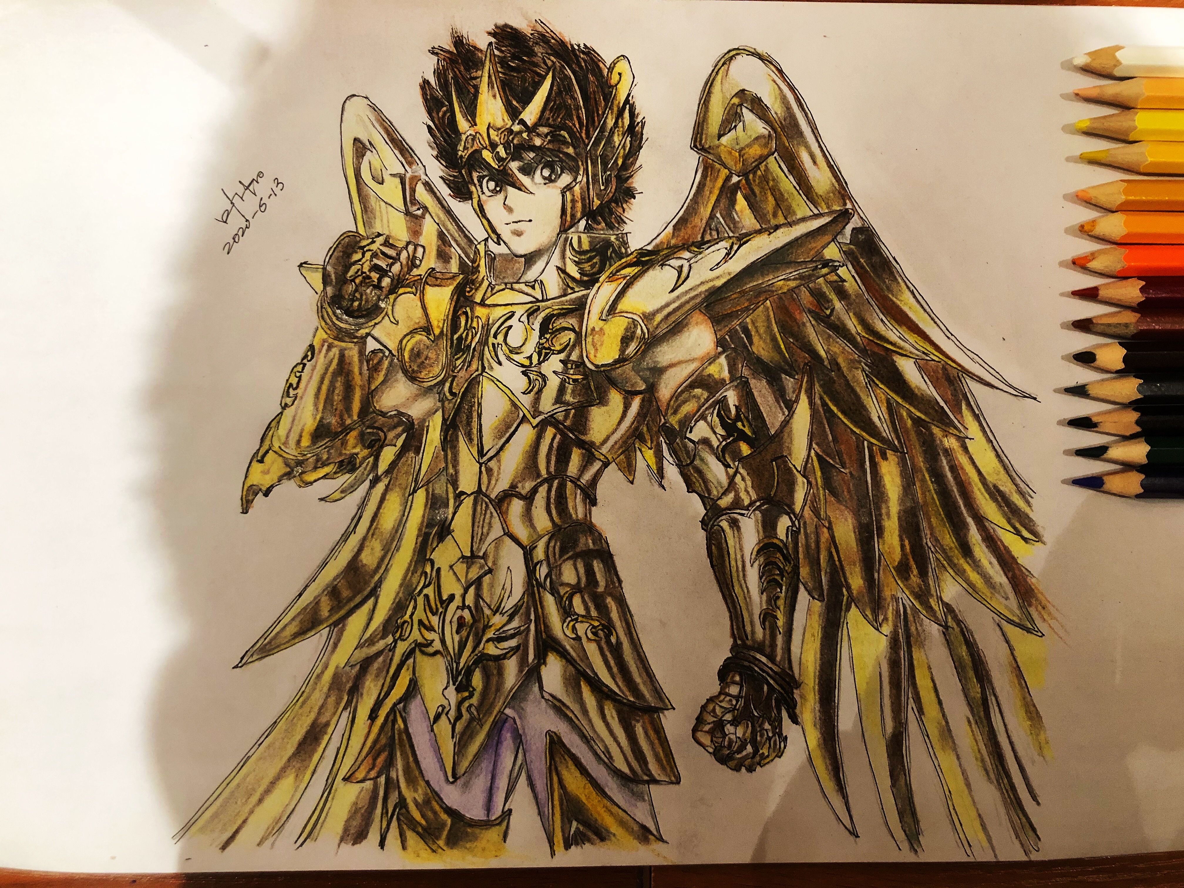 黄金圣斗士【星矢】_绘画办公室_绘画_小打卡