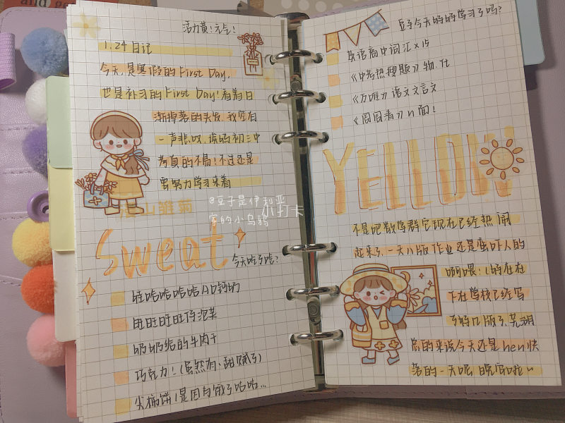 依旧是没有视频的豆子..._手帐酱~世交(也是手_手帐_小打卡