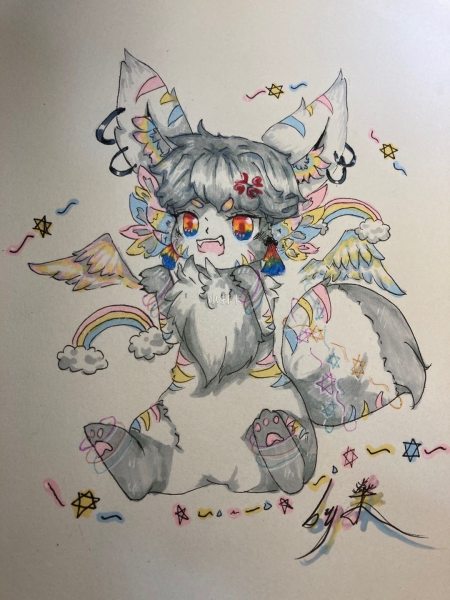 第一次画兽……设?兽..._手绘漫画营地_绘画_小打卡